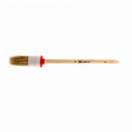 Кисть круглая № 4 (25 мм), натуральная щетина, деревянная ручка MTX