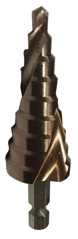 Сверло ступенчатое по металлу (4-12 мм; 9 ступеней) Extreme COBALT "РОСОМАХА"