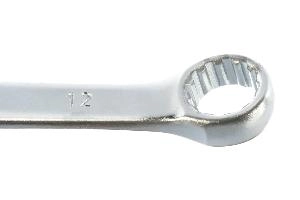 Ключ комбинированный, 12 мм, CrV, матовый хром Stels